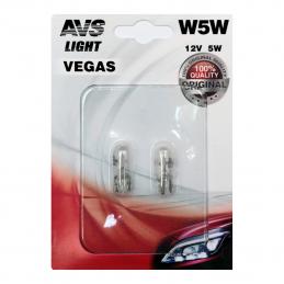 AVS Лампа Vegas в блистере 12V. W5W(W2,1x9,5d) 2 шт. (A78478S)