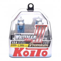 Лампа KOITO H4 P0744W 60/55W 12V P43T Whitebeam Premium 4500 K (2 шт.)