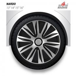 Колпаки колес декоративные R-15 НАРДО серебристо-черный (1 шт) VSK-00582477